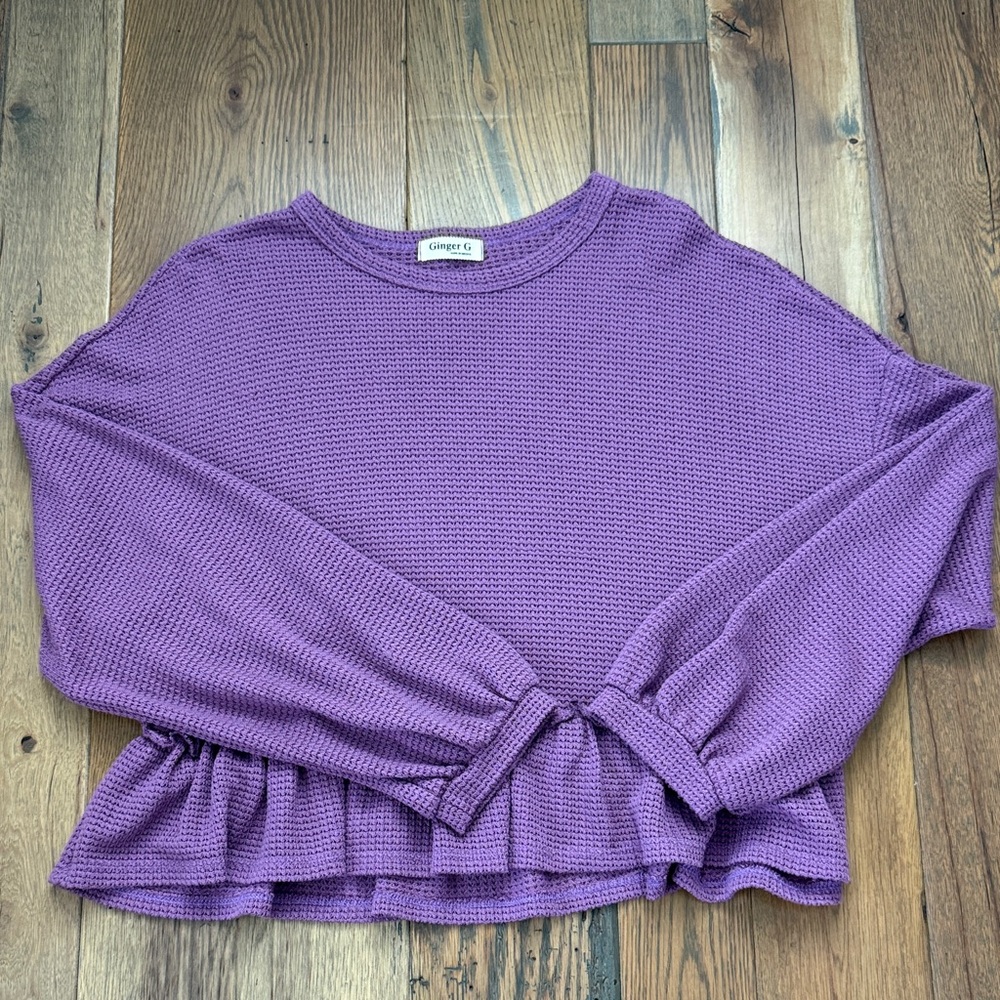Ginger G Textured Purple Top